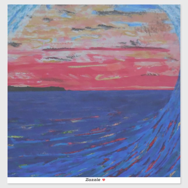 Tubing to san clemente painting  sticker (Sheet)