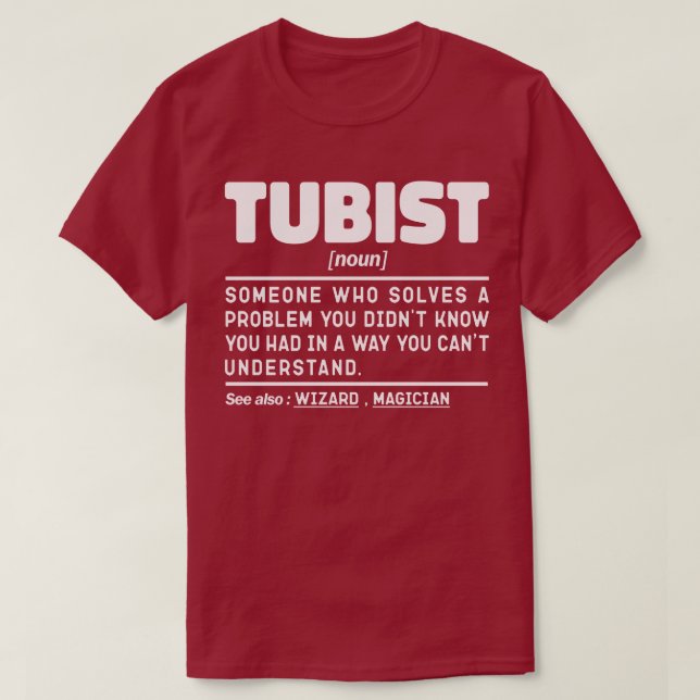 Tubist Noun Marching Band Tuba Player Quote  T-Shirt (Design Front)
