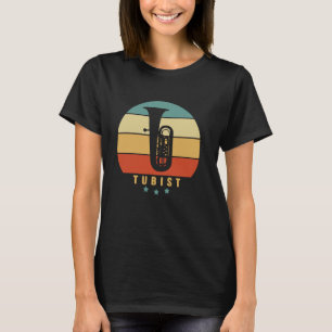 TUBIST retro sunset tuba design for tuba players T-Shirt