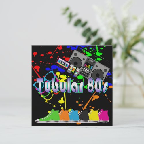 Tubular 80s invitation