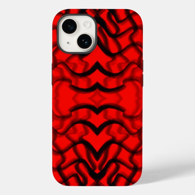 Tubular Black And Red Piping  Case-Mate iPhone Case (Back)