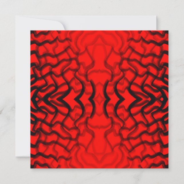 Tubular Black And Red Piping  Holiday Card (Front)