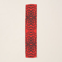 Tubular Black And Red Piping  Scarf