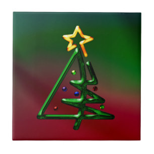 Tubular Chrome Christmas Tree Ceramic Tile