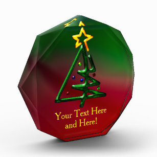 Tubular Chrome Christmas Tree Customizable Award