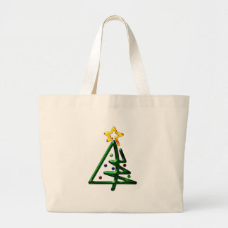 Tubular Chrome Christmas Tree Large Tote Bag
