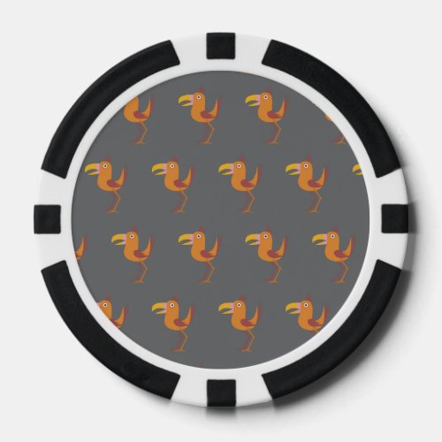 Tucan Bird grey Poker Chips