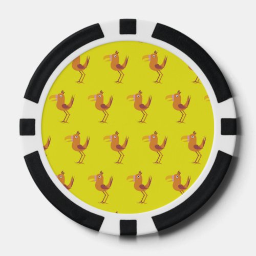 Tucan Bird yellows Poker Chips