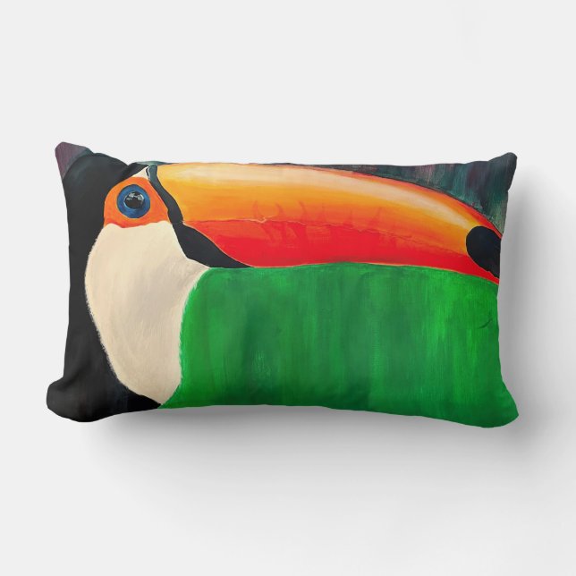 Tucan Lumbar Pillow (Front)