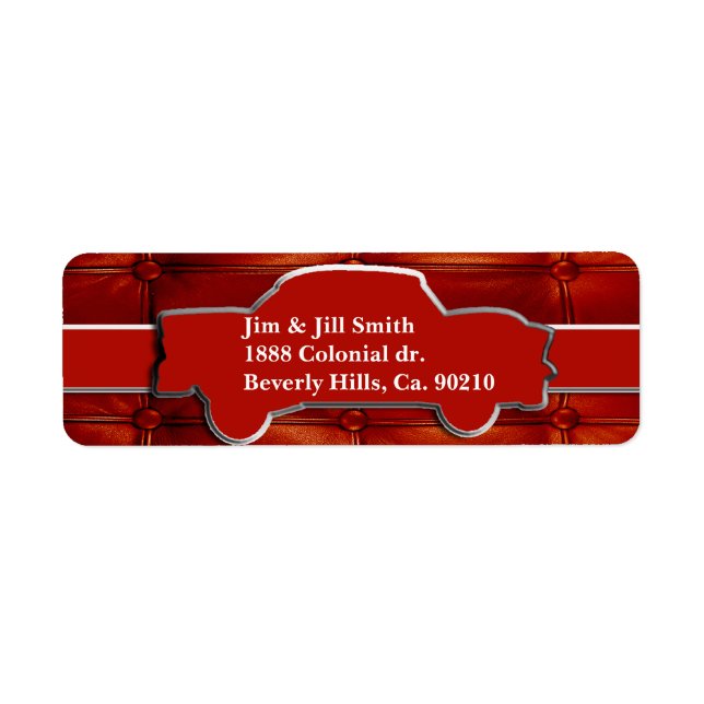 Tuck N Roll Muscle Car Monogram Label (Front)