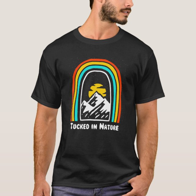 Tucked In Nature Camping Wildlife Camper Outdoor H T-Shirt (Front)