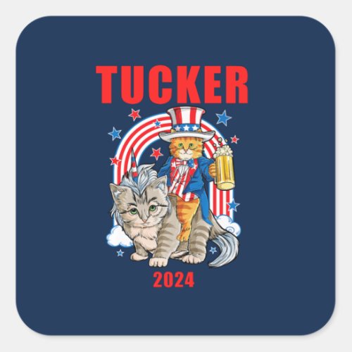 Tucker Carlson for President 2024 Square Sticker
