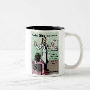 Tucker Chinn- myFarcebook.com Cosmetic Surgeon Two-Tone Coffee Mug