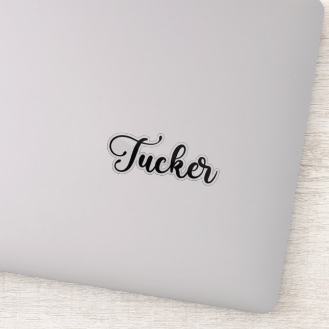 Tucker Name - Handwritten Calligraphy Sticker (Detail)