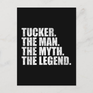 Tucker name, Tucker The Man The Myth The Legend Postcard