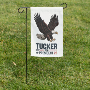 Tucker President 2028 America First Sovereignty Garden Flag