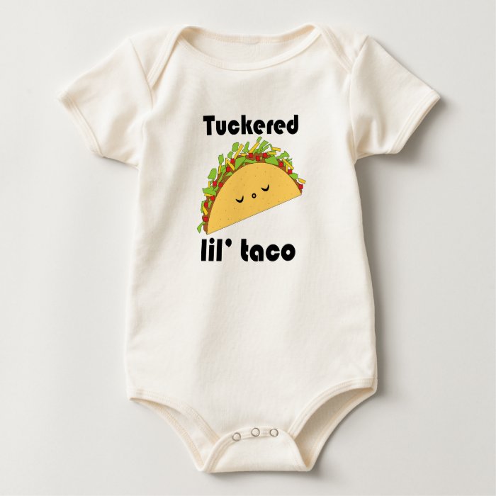 Tuckered Lil’ Taco baby tshirt Zazzle