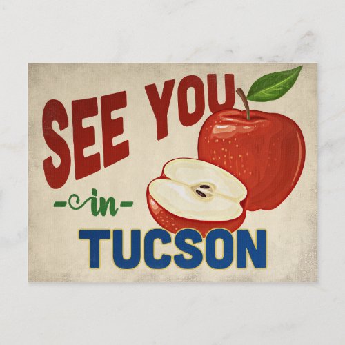 Tucson Arizona Apple _ Vintage Travel Postcard