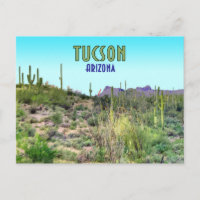 Tucson Arizona Cactus and Mountain Vintage