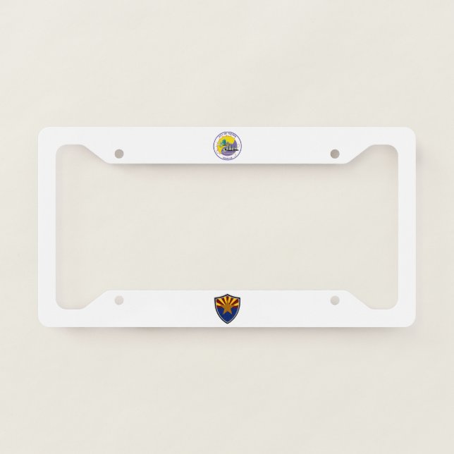 Tucson (Arizona) city flag License Plate Frame (Front)