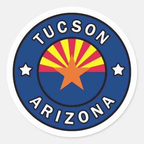 Tucson Arizona Classic Round Sticker