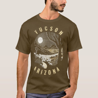 Tucson Arizona Desert At Night Painting2 T-Shirt