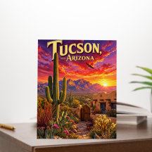 Tucson Arizona Desert Sunset Saguaro Cactus Travel