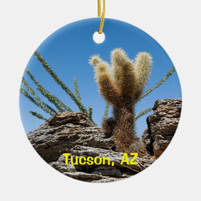 Tucson Arizona Keepsake Ceramic Ornament (Front)