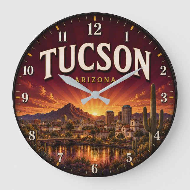 Tucson Arizona Large Clock (Front)