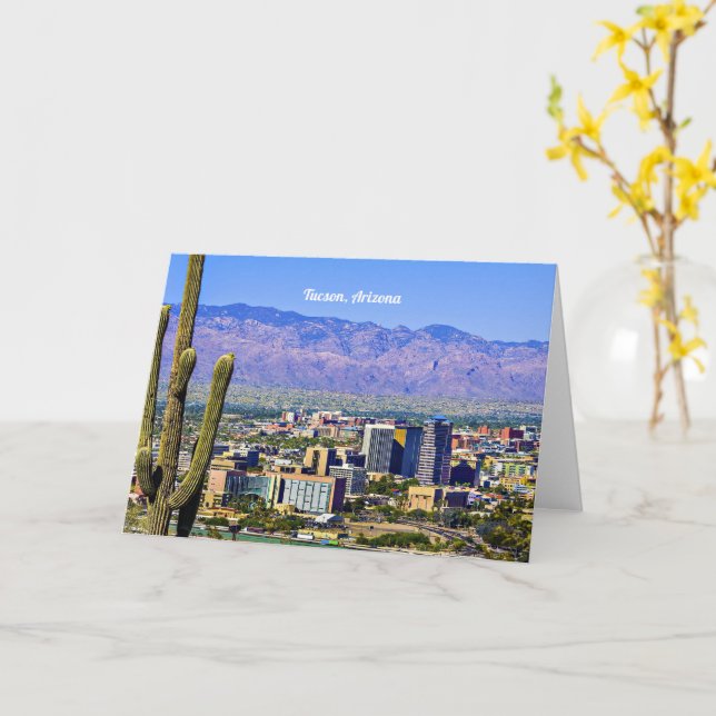Tucson, Arizona scenic view Card (Yellow Flower)