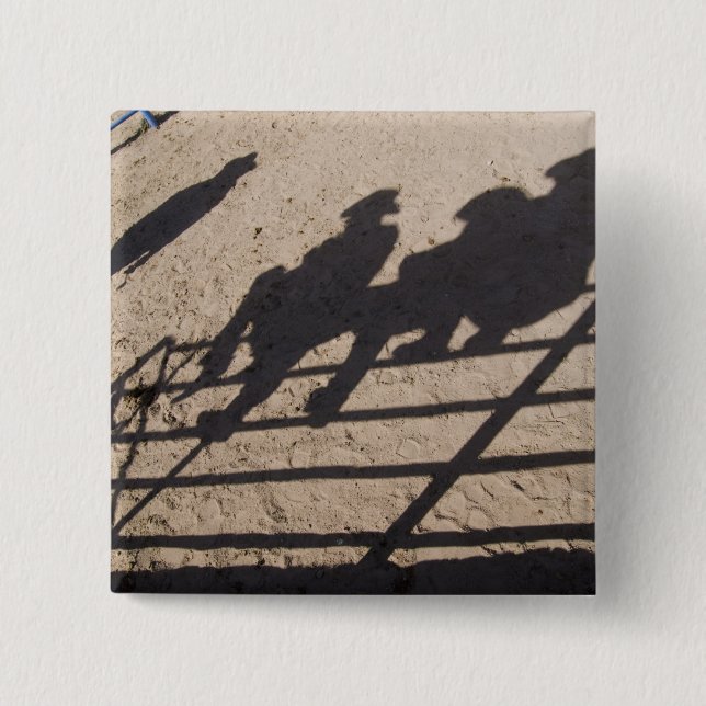 Tucson, Arizona: Shadows of Rodeo competitors Button (Front)