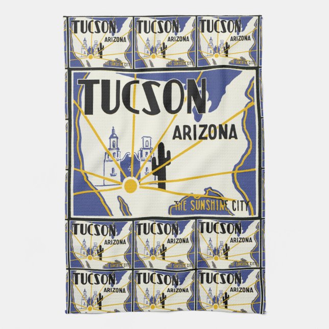 Tucson Arizona Towel (Vertical)