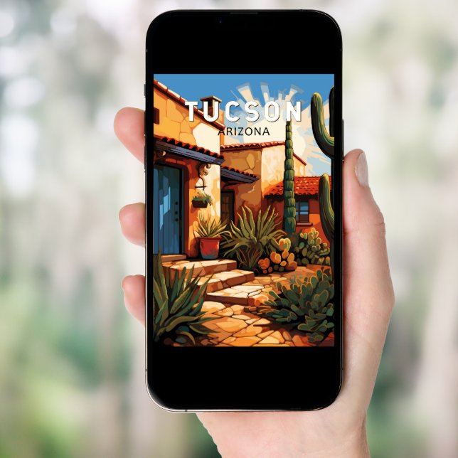 Tucson Arizona Travel Art Vintage Poster (Front Digital)