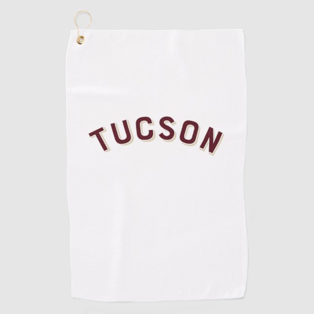 Tucson, Arizona Vintage Arch Golf Towel (Front)