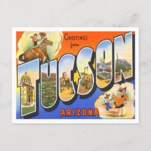 Tucson, Arizona Vintage Big Letters Postcard