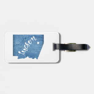 Tucson Arizona Wood Grain Luggage Tag