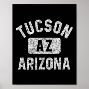 Tucson Az Arizona Gym Style Distressed White Print