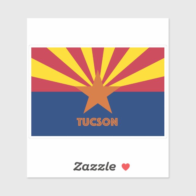 Tucson AZ Flag Sticker (Sheet)