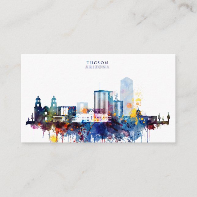 Tucson City Skyline Business Card (Front)
