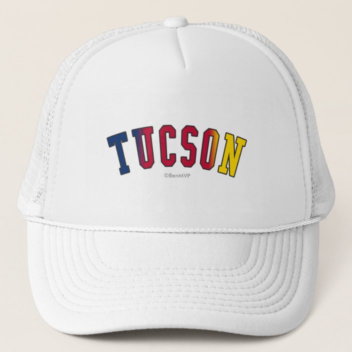Tucson in Arizona State Flag Colors Trucker Hat
