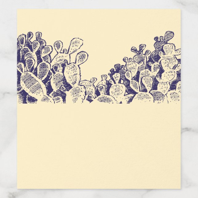Tucson Sketch Cactus Wedding envelope liner (Design)