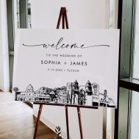 Tucson Skyline Modern Wedding Welcome