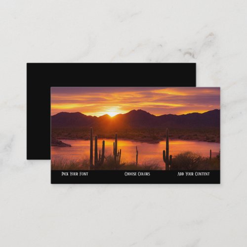 Tucson Sunset Desert Business Card