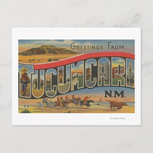 Tucumcari New Mexico _ Large Letter Scenes Postcard