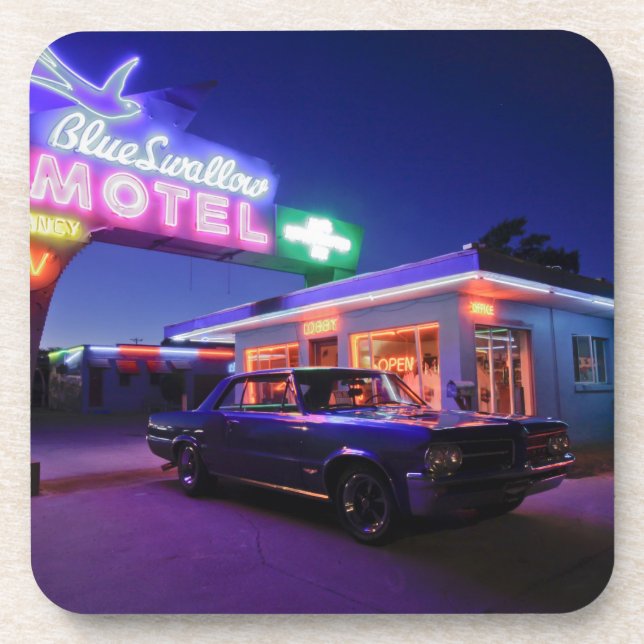 Tucumcari, New Mexico, United States. Route 66 2 Beverage Coaster (Front)