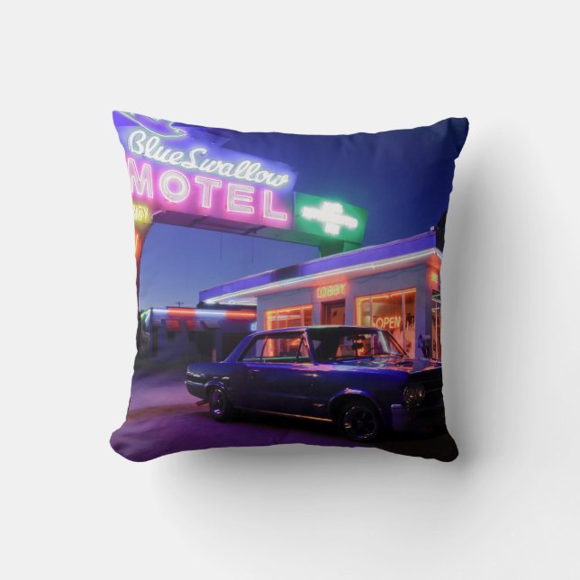 Tucumcari, New Mexico, United States. Route 66 2 Throw Pillow (Front)