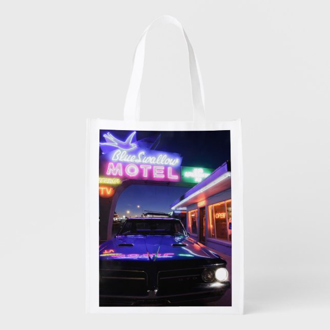 Tucumcari, New Mexico, United States. Route 66 Grocery Bag (Front)
