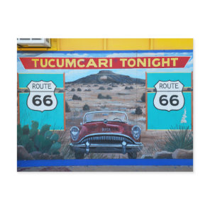 Tucumcari Tonight Mural, Route 66, New Mexico Postcard