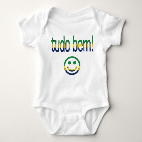 Tudo Bem Brazil Flag Colors Baby Bodysuit