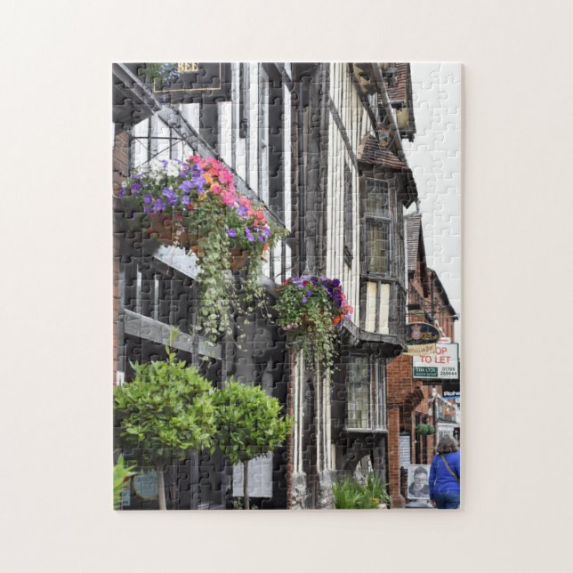 Tudor Architecture Stratford-Upon-Avon England Jigsaw Puzzle (Vertical)